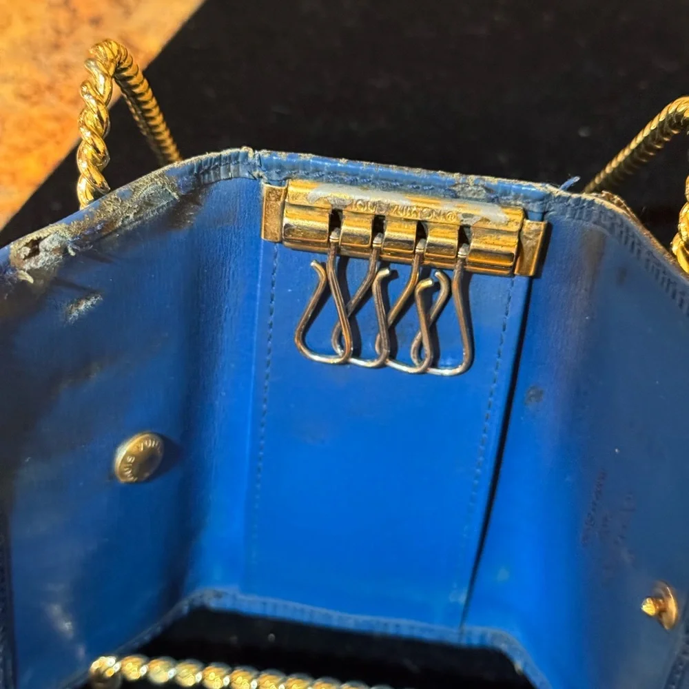 Louis Vuitton Monogram Brown and Vibrant Blue Wallet Duo